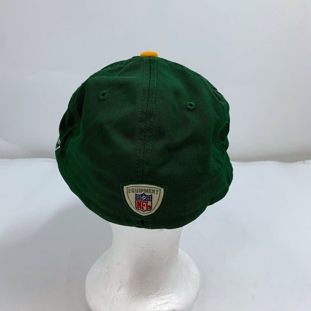 Reebok‎ Green Bay Packers Green Yellow NFL Football Fitted Cap One Size - Picture 2 of 9